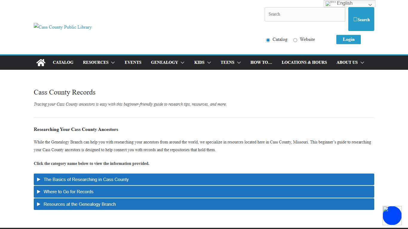 Cass County Records – Cass County Public Library